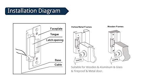 MENGQI-CONTROL MENGQI-CONTROL Failure Secure ANSI Standard Heavy Duty Electric Strike Lock for North American Door 1000kg Holding Force for Wooden Metal PVC Door