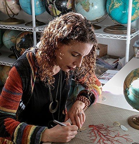 Wendy Gold Studios Custom Push Pin Globe Ivory with Pins for Tracking World Travels