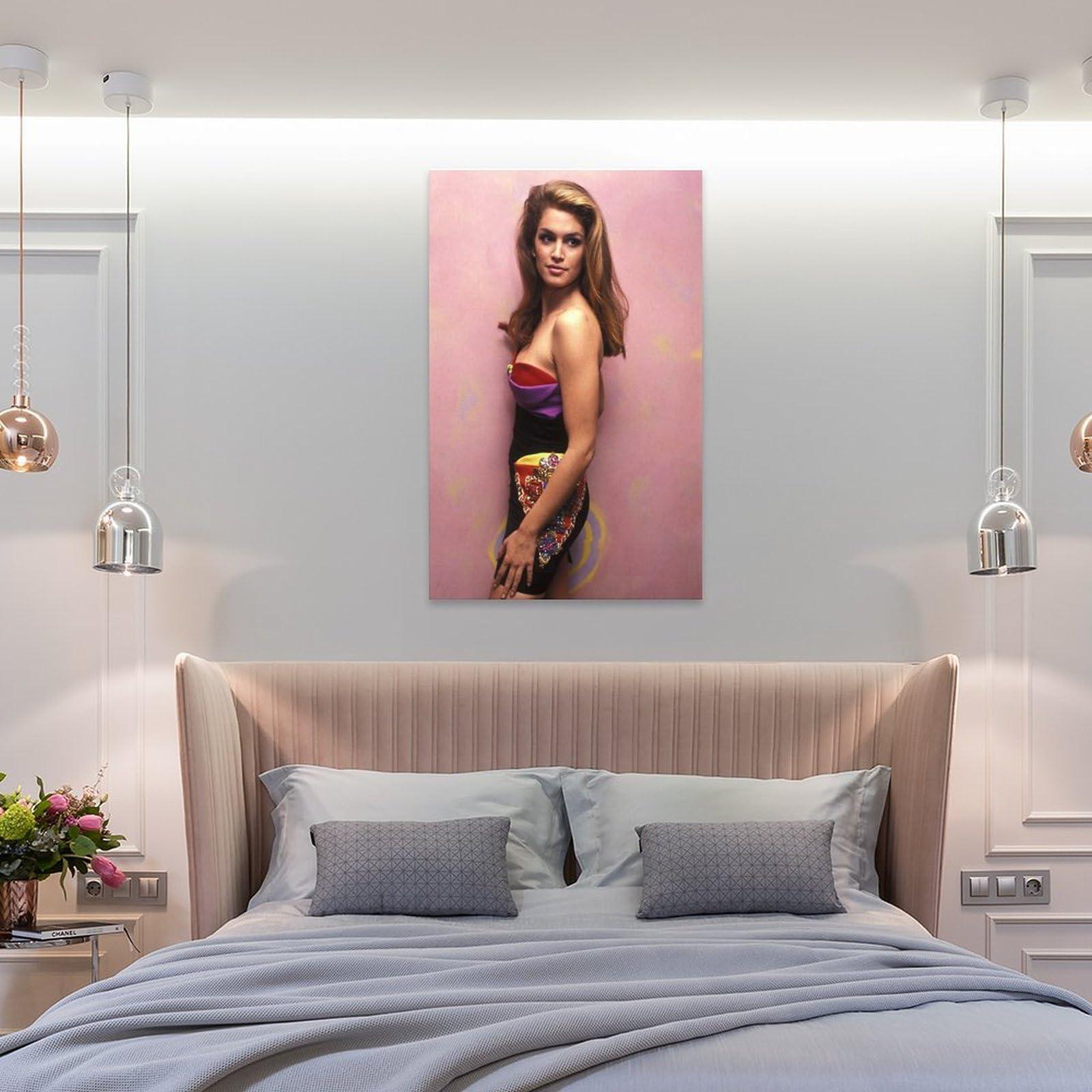 HOTOS HOTOS Cindy Crawford Supermodel Poster (15) Poster Decorative Painting Canvas Wall Art Living Room Posters Bedroom Painting 20x30inch(50x75cm), Frame-style