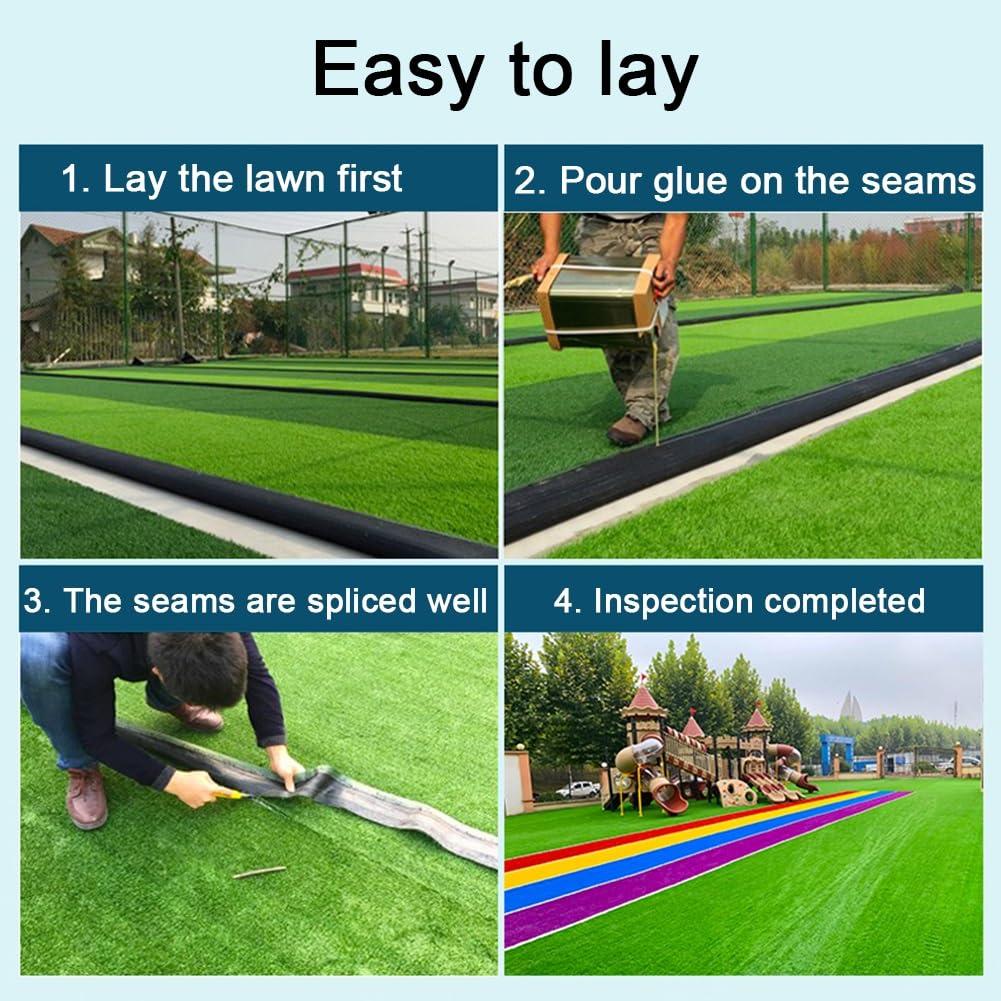 pujindu pujindu Artificial Grass Mat Outdoor Area Runner Rugs Synthetic Artificial Grass Turf Rug, High Density Fake Faux Grass Turf Lawn Rug, Custom Sizes (Color : Blue, Size : 19.6x31.4in)