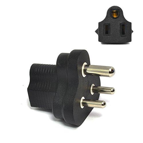 Ceptics Ceptics India, Nepal BS-546 Travel Power Plug Adapter Accepts NEMA 5-15R - ETL Certified - Industrial Grade (IG-10)