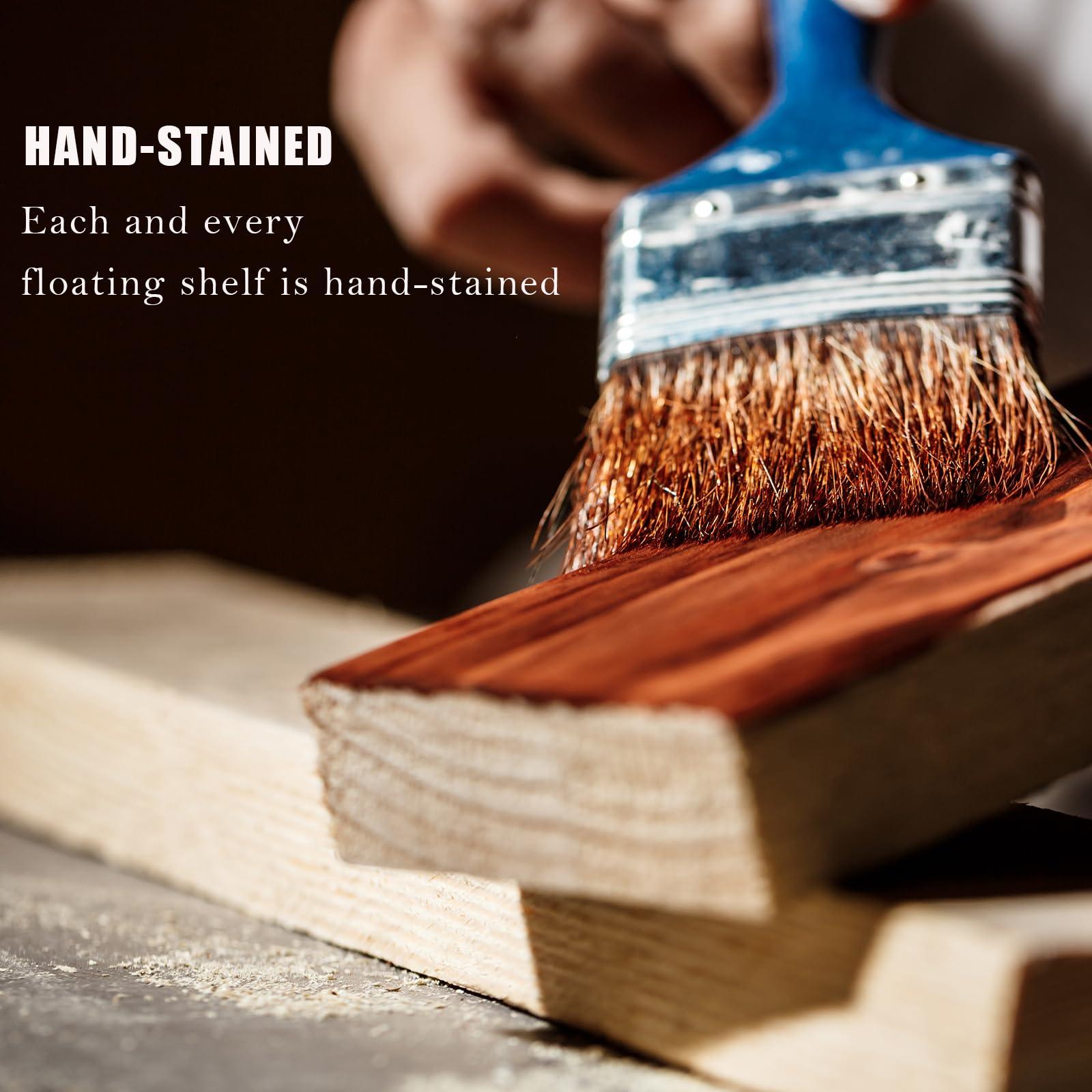 JOLLYMER JOLLYMER Floating Wood Mantel Shelf,Rustic Fireplace Mantel Decor,Farmhouse Shelf (60\" W x 6\" D x 6\" H)