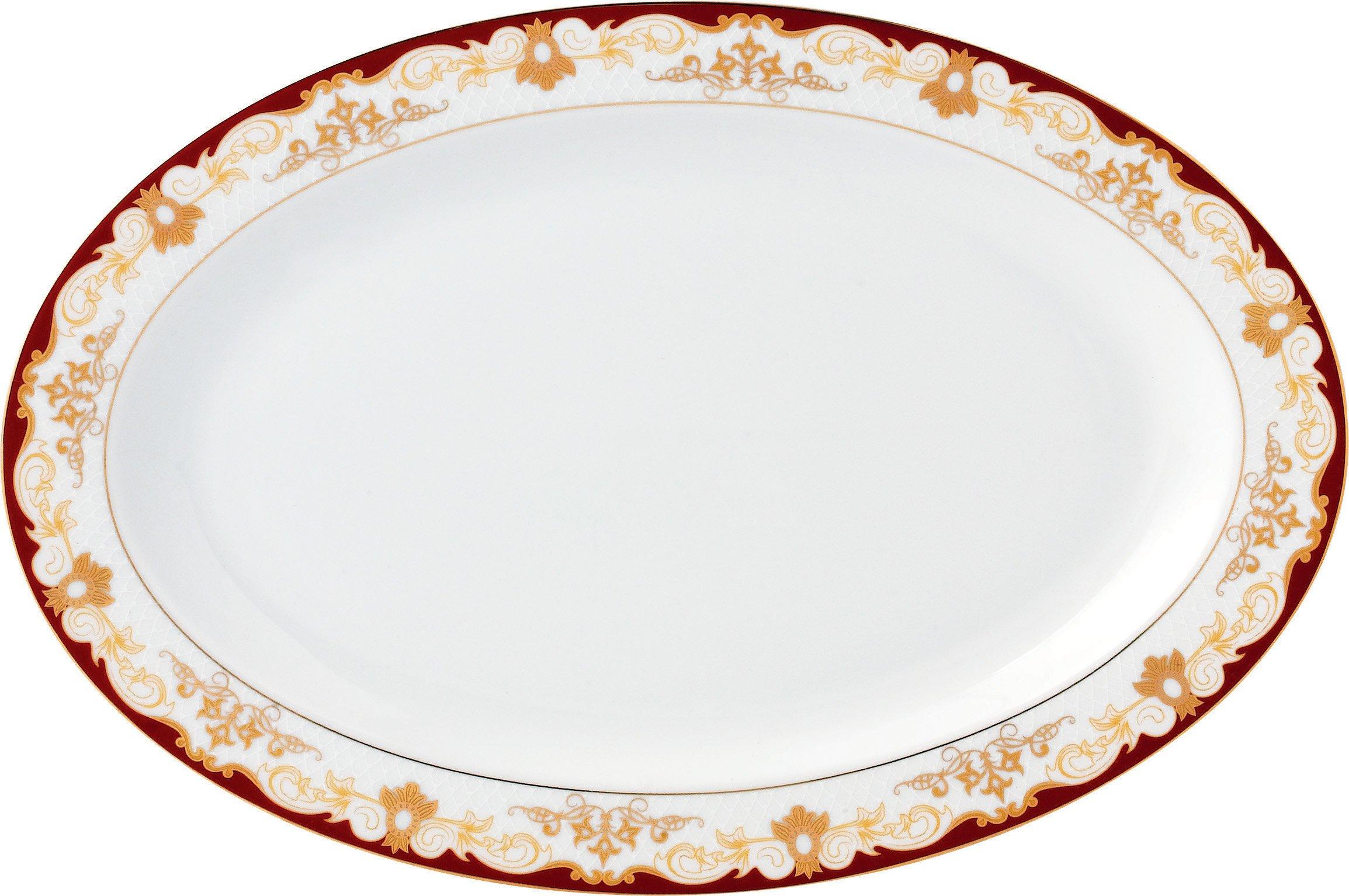 Lorren Home Trends Lorren Home Trends 57 Piece \'Mabel\' Bone China Dinnerware Set (Service for 8 People), Burgundy