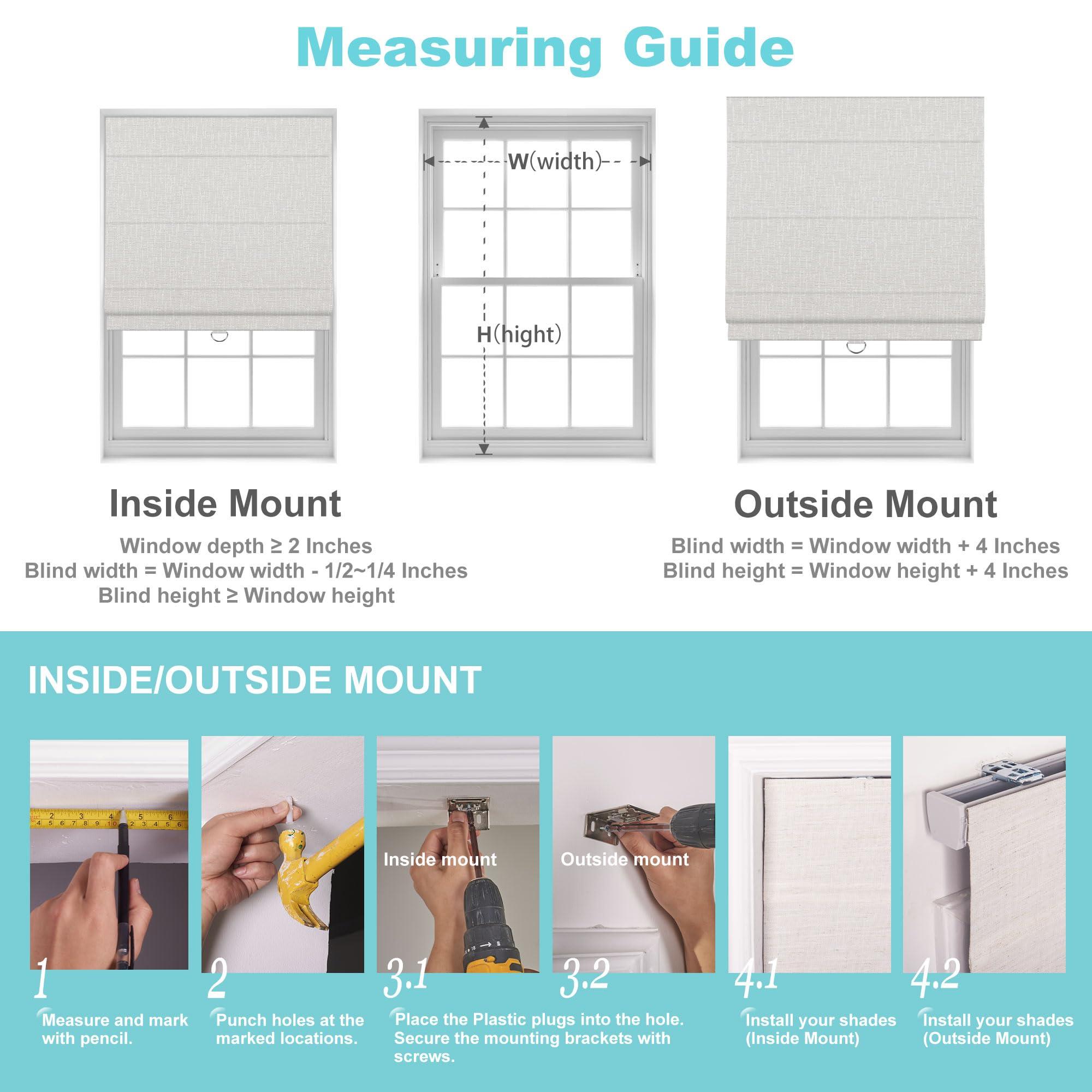 BERISSA BERISSA 100% Blackout Roman Shades for Windows,Cordless Linen Roman Blinds,Thermal Insulated Noise Reduction Room Darkening Pull Down Window Shades for Home Office Bedroom(46" W x 68" H) Dark Gray