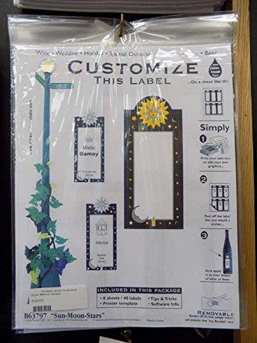 4th and Vine Pack of (48) Sun Moon Stars labels.