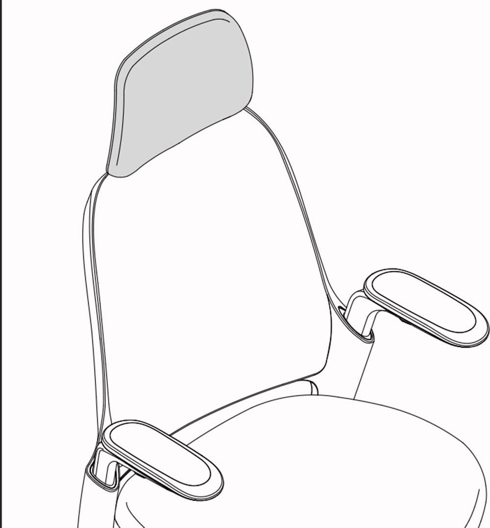 Steelcase Steelcase Series 1 Headrest ONLY, Graphite Frame with 3D Microknit Fabric (Royal Blue)