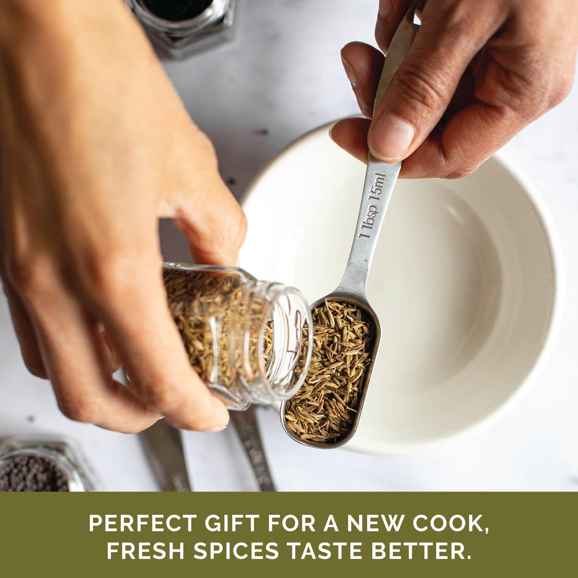 Gneiss Spice Gneiss Spice Magnetic Jars: Includes 12 Large Empty Glass Jars (4 oz), Magnetic Metal Lids & Spice Labels | Create a Hanging Spice Rack on Your Fridge