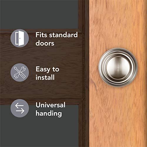 Baldwin Baldwin Alcott, Interior Passage Door Knob for Hallway/Closet/Rooms, Non-Locking Door Handle With Microban Protection, in Satin Nickel