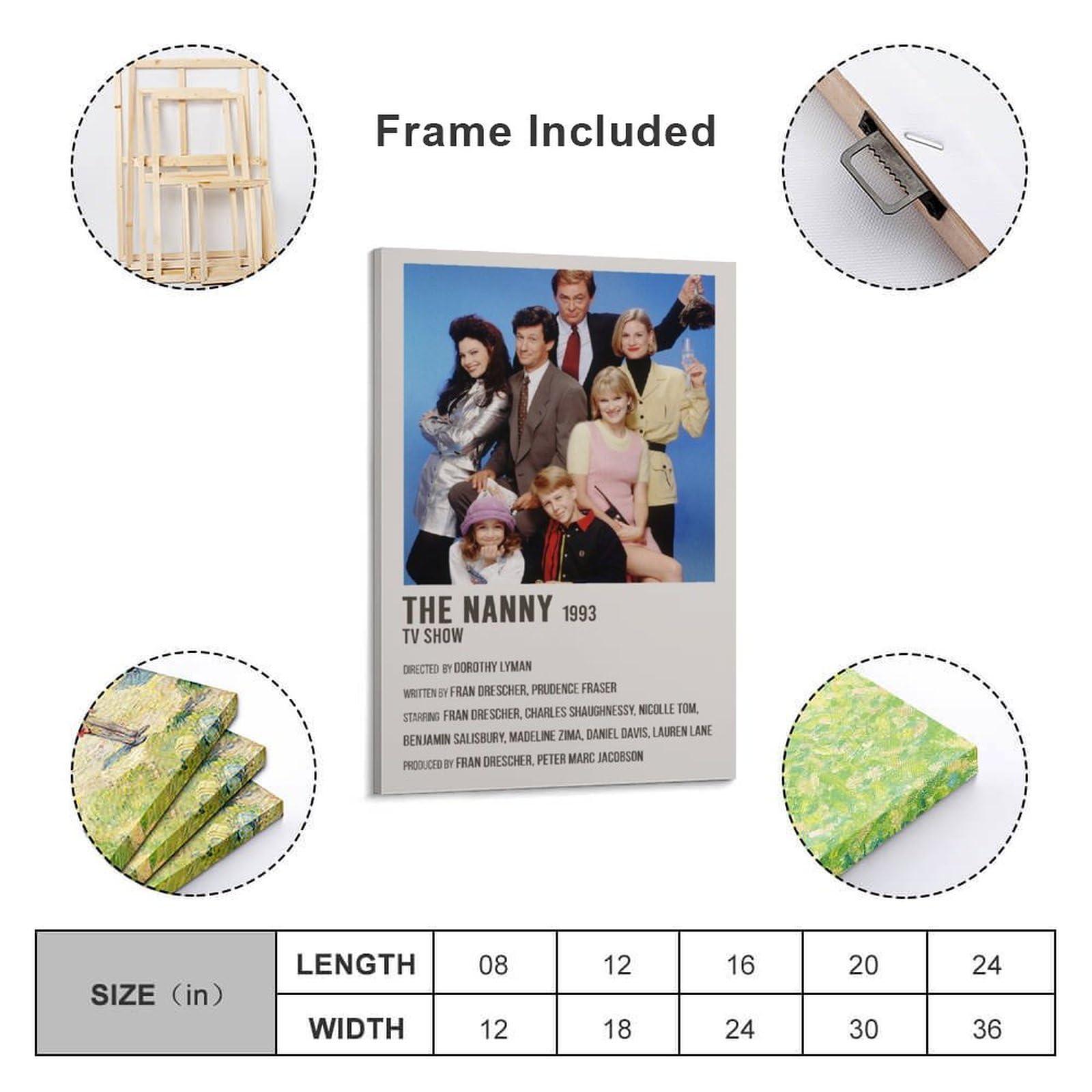 EHYXTEGX EHYXTEGX TV Series Poster The Nanny Poster 3 Canvas Painting Posters And Prints Wall Art for Living Room Bedroom Decor 20x30inch(50x75cm), Frame-style