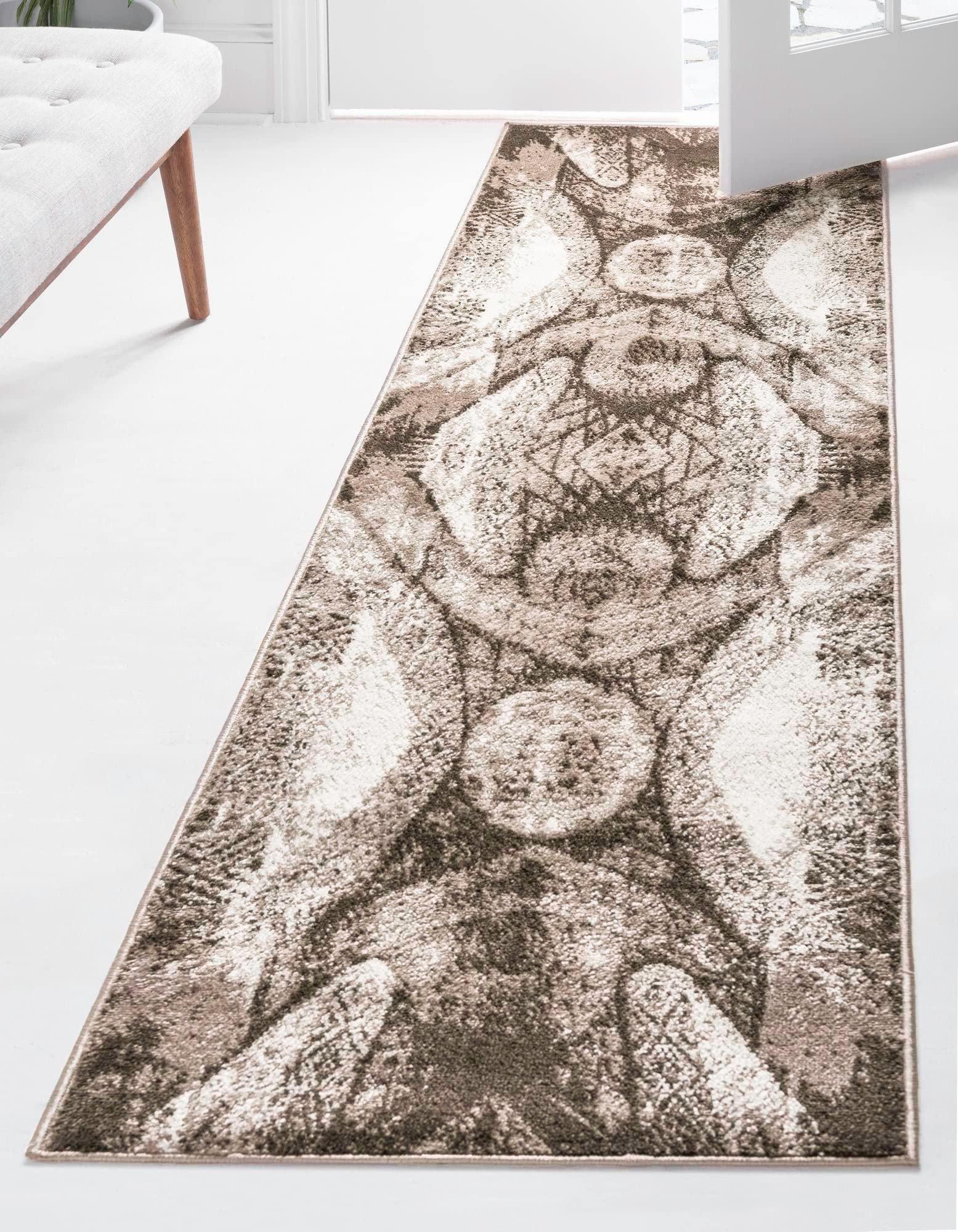 Rugs.com Rugs.com Monte Carlo Collection Rug 3\' 3 x 19\' 8 Runner Brown Medium Rug Perfect for Living Rooms, Large Dining Rooms, Open Floorplans