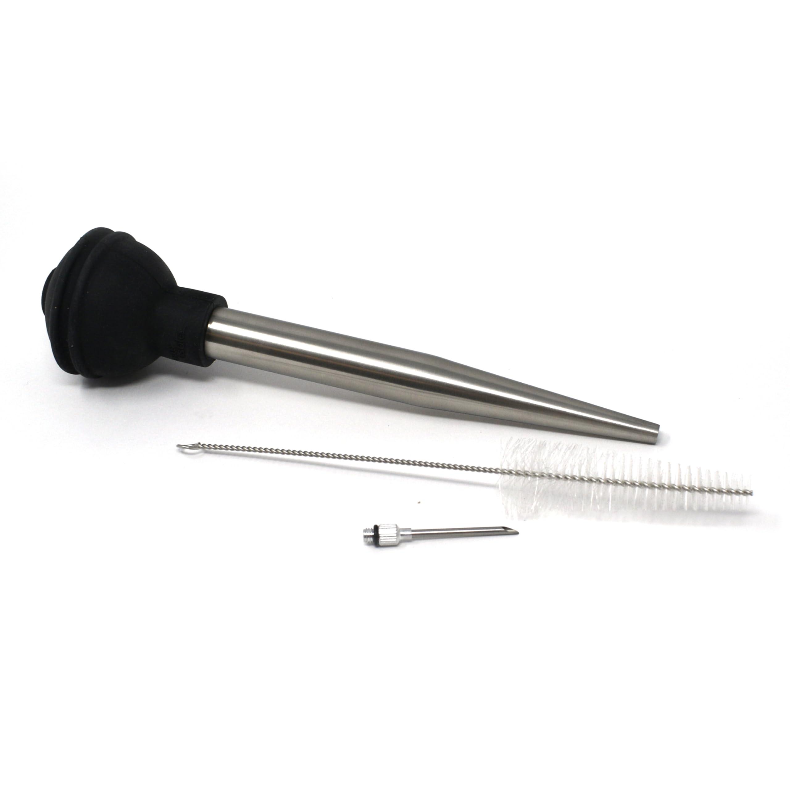 Norpro Norpro Deluxe Stainless Steel Baster with Injector and Cleaning Brush 11\" x 2\" x 2\"