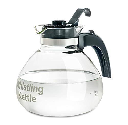 Medelco Medelco 12-Cup Glass Stovetop Whistling Kettle (1)