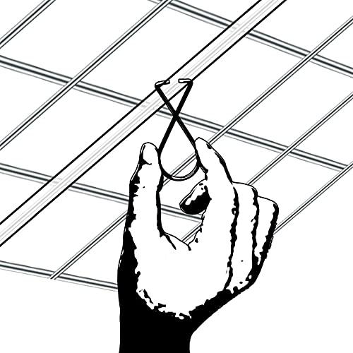 Outus 300 Packs Ceiling Hook Tile Hooks T-bar Clips Drop Ceiling Clips for Office, Classroom, Home and Wedding Decoration, Hanging Sign from Suspended Tile/Grid/Drop Ceilings