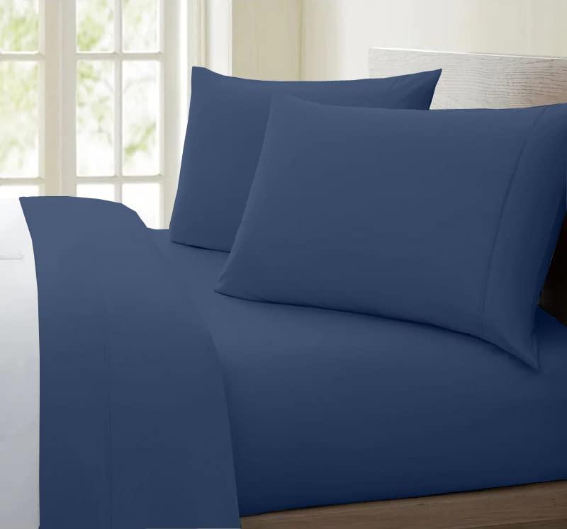 Femini Fashion California King - 72\" x 84\" Size 100% Egyptian Cotton Bed Sheets Luxury 800 Thread Count Sheet Set Sateen Weave for Soft Long Staple Cotton 40 Inch Deep Pocket - CalKing, Mediterranean Blue