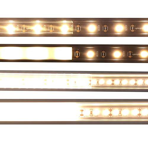 inShareplus inShareplus U Shape LED Aluminum Channel System with Milk White Cover, End Caps and Mounting Clips, Aluminum Profile for LED Strip Light Installation, U01 Model, 10 Pack, 3.3ft/1 Meter, Silver