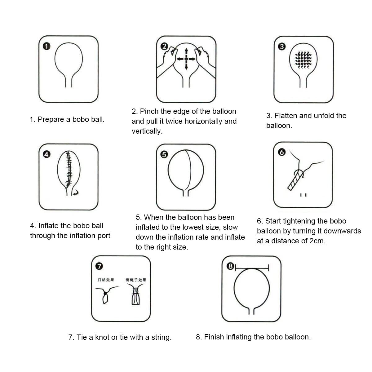 RUIFAR 8 Inch Clear Bubble Balloons, Mini Bobo Balloon Transparent Round Balloon for Christmas Wedding Birthday Party Decorations Supplies (100pcs)