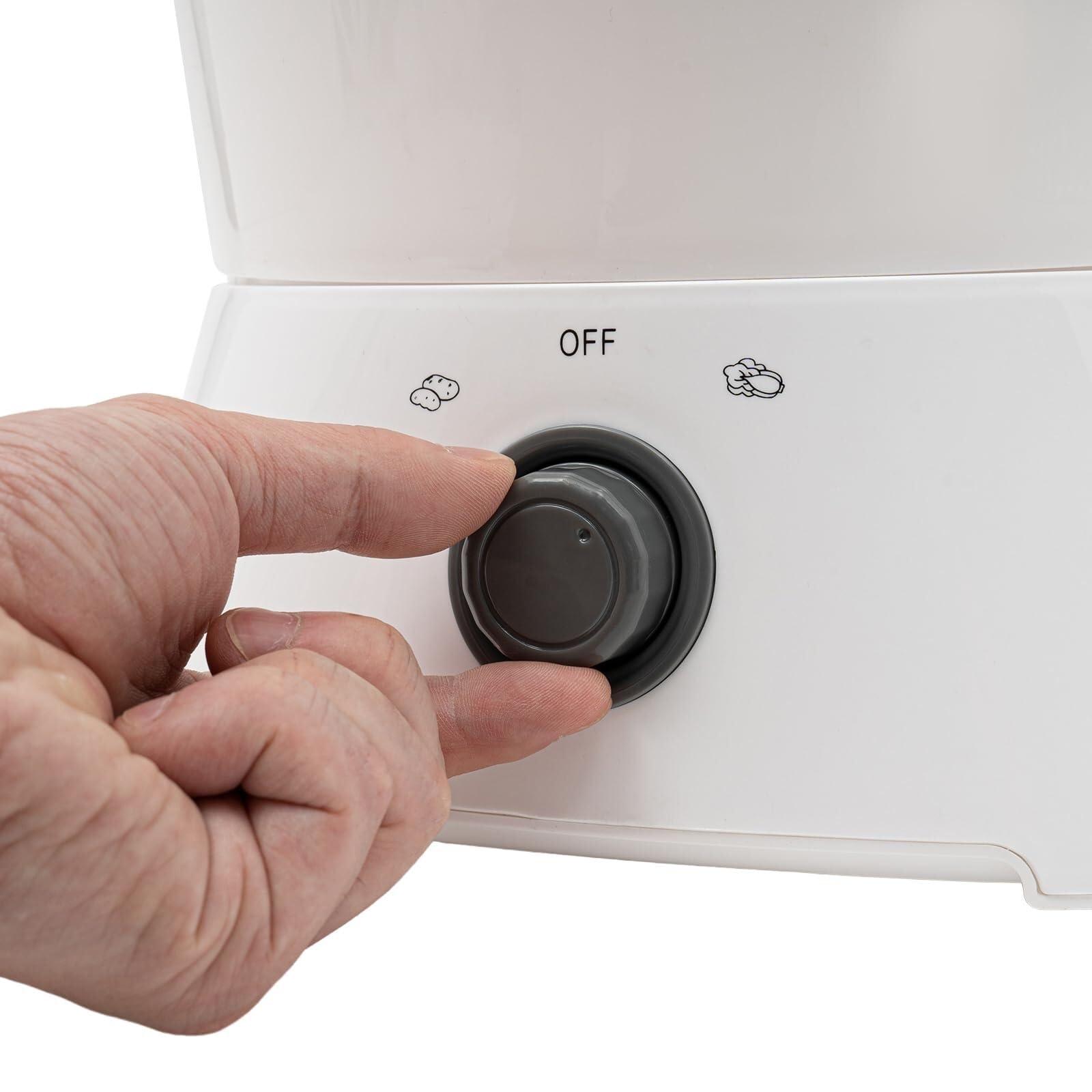 PLYLAY Commercial Electric Potato Peeler Machine, 85W Electric Potato Peeler Automatic Peeling Machine One-button Drive Automatic Peeler Spinner 1.76Lbs Potato Peeling Machine For Kitchen