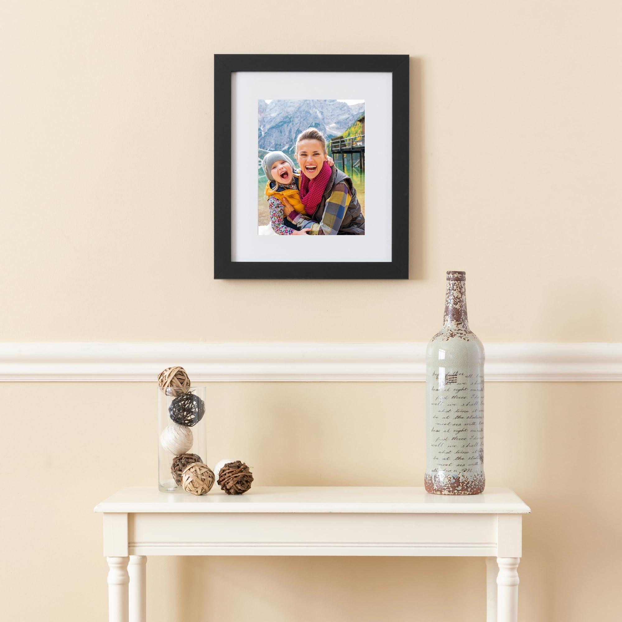 ArtToFrames ArtToFrames 28x38 Inch Black Picture Frame, This 1.25 Inch Custom MDF Poster Frame is Noir Black - Full Wrap, Great for Your Art or Photos - Comes with Economy Acrylic