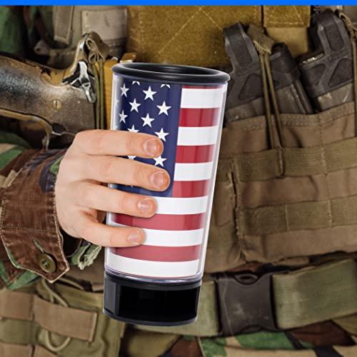 Spit Bud Spit Bud Portable Spittoon Bottle - Cupholder Friendly - Spill Resistant - Built in Can Opener and Holder - USA Flag by Spit Bud