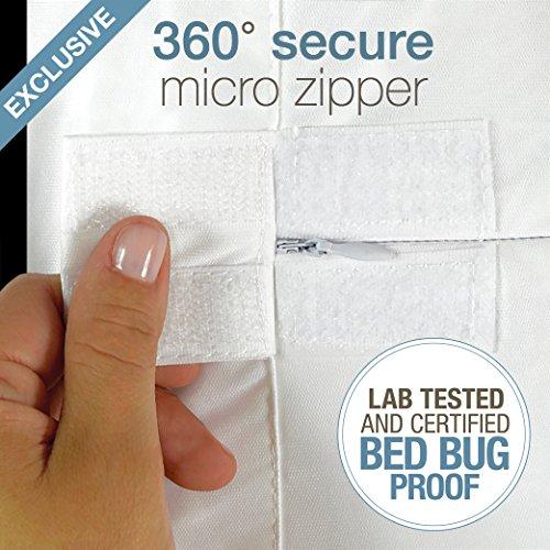 SafeRest SafeRest Zippered Mattress Protector - Premium 12-15 Inch Waterproof Mattress Cover for Bed - Breathable & Noiseless Washable Mattress Encasement - California King