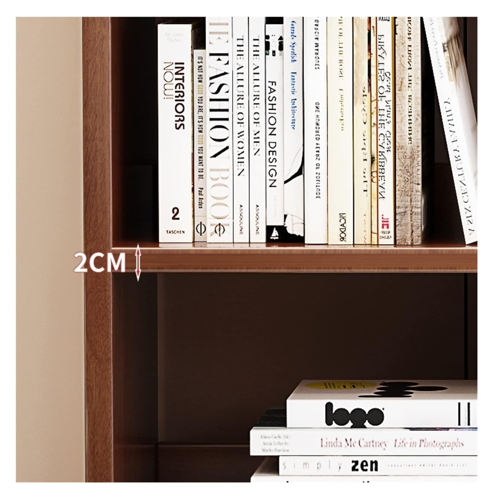 HomeLoft Basics Solid Wood Bookshelf, Simple Shelf Against The Wall, Combination Bookcase for Living Room and Bedroom MINGPING (Color : Log Color 65x20x182cm)