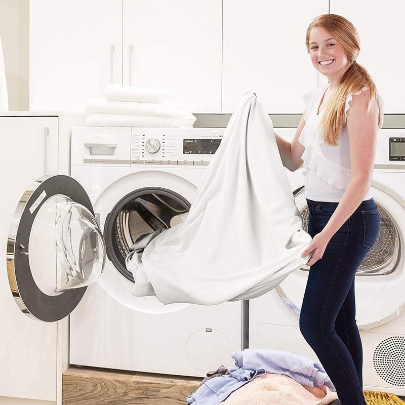 HIGH LANE BEDDING Queen Size Bed Skirt Pink Box Pleated Bed Skirt with 18\" Drop-Natural Cotton 600 Thread Count Premium Finish Box Pleated Bed Skirt Split Corner Bed Skirt (60 X 80) Queen