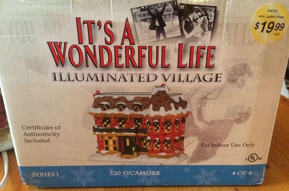 Enesco It\'s a Wonderful Life - 320 Sycamore or the Granville House - Christmas Village Unesco - Illuminated Village Its