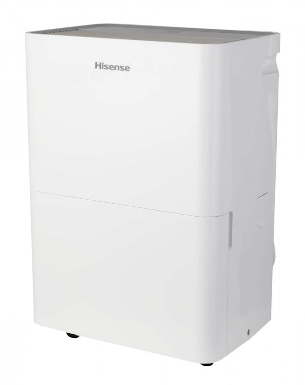 Hisense Hisense 35-Pint Dehumidifier, 3 Speed (Lo,Hi, Auto ), Noise Level 48 dB, Compact size, Auto shut-off, 115v, Up to 3000 sq ft, DH5022K1W - (Renewed)