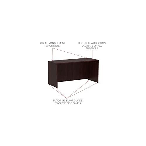 Alera Alera Valencia Series 60 by 24 by 29-12-Inch Credenza Shell, Mahogany Frame/Top
