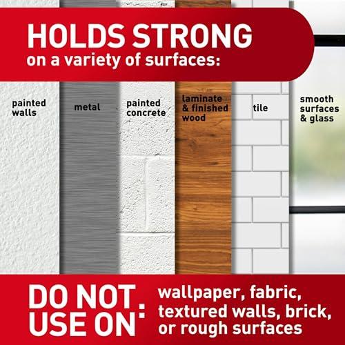 Command Command Large Utility Hooks, Holds up to 5 lb, 7 Hooks and 12 Command Strips, Damage Free Hanging Wall Hooks with Adhesive Strips, No Tools Adhesive Hooks for Hanging, Organization and Storage