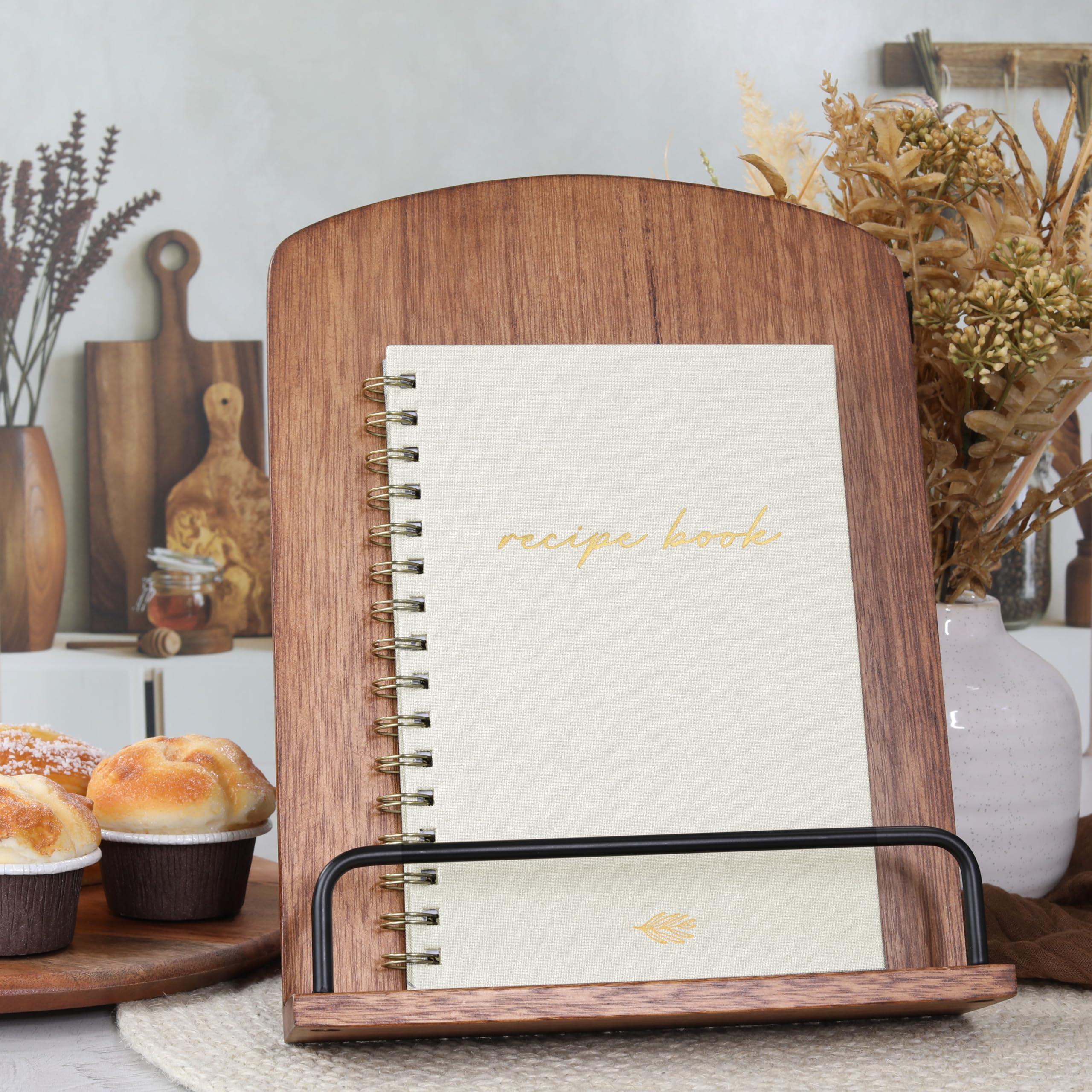 ZICOTO ZICOTO Aesthetic Blank Recipe Book with Linen Cover - The Perfect Recipe Notebook to Write in Your Own Recipes - Beautiful Blank Cookbook to Organize Your Recipes