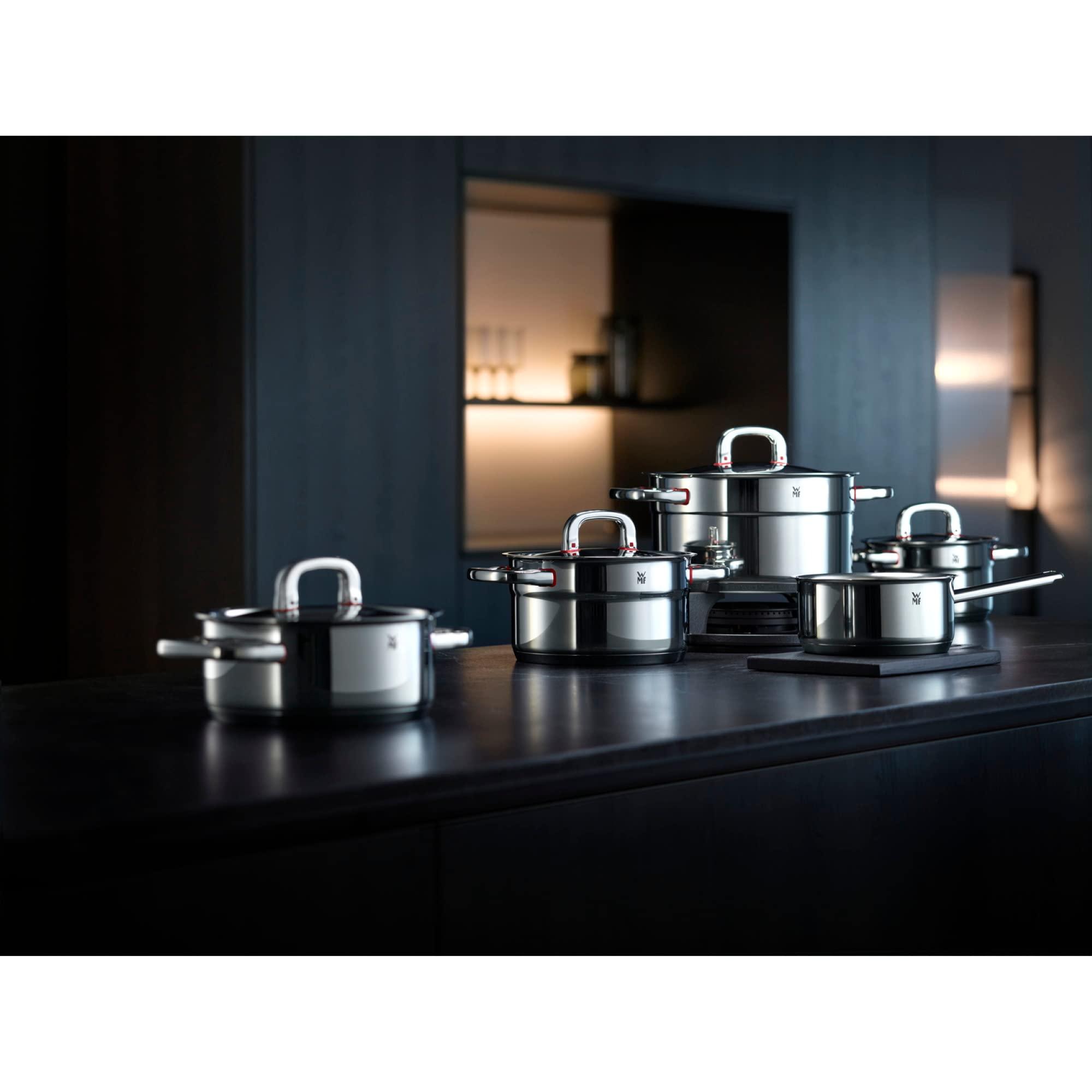 WMF WMF cookware 20 cm approx. 3,3l Premium One Inside scaling vapor hole Made in Germany Cool+ Technology metal lid Cromargan stainless steel brushed suitable for all stove tops including induction dishwasher-safe