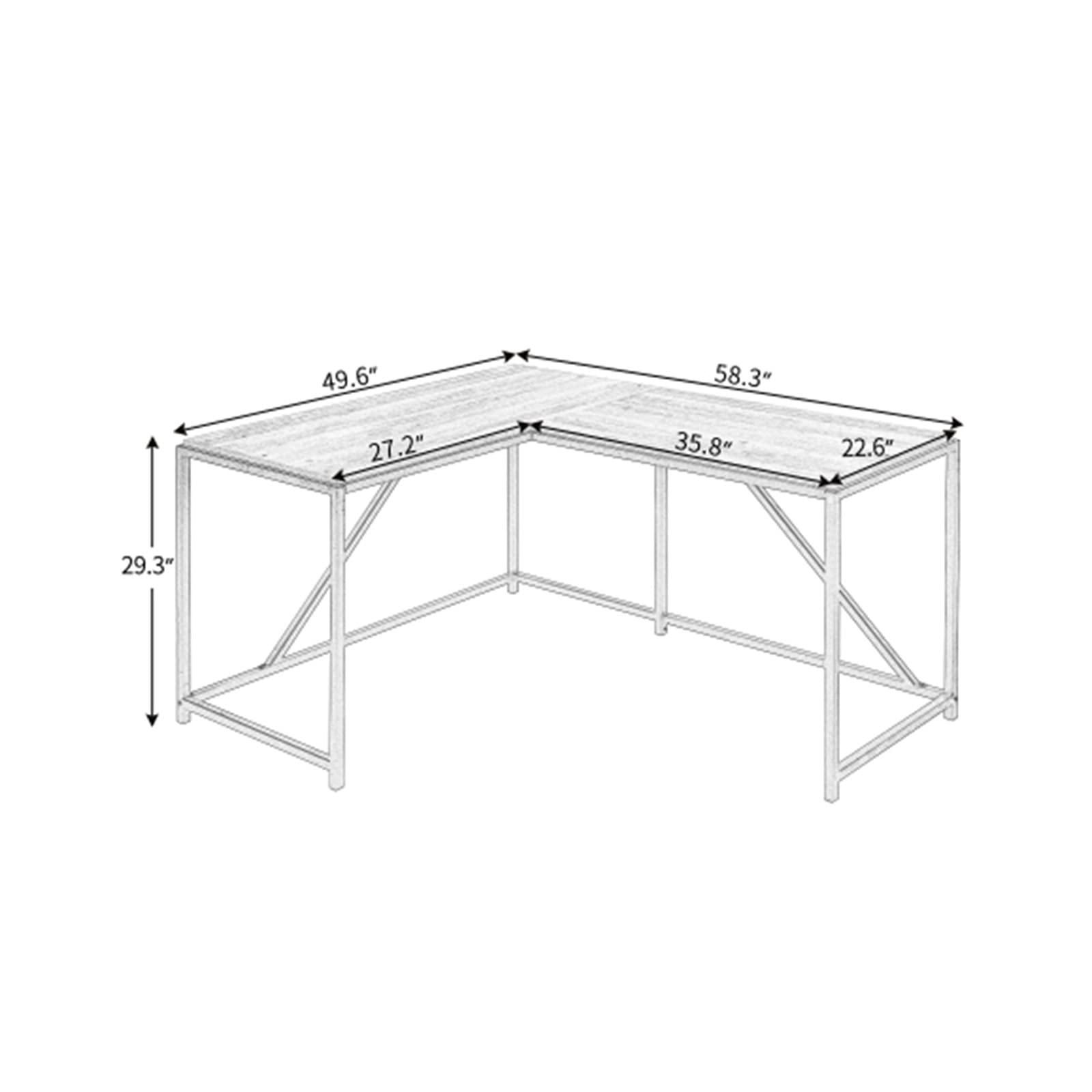 UOHUFIDABFD Computer Office Desk for Home Working Gaming PC Table Workstations Writing Table Home