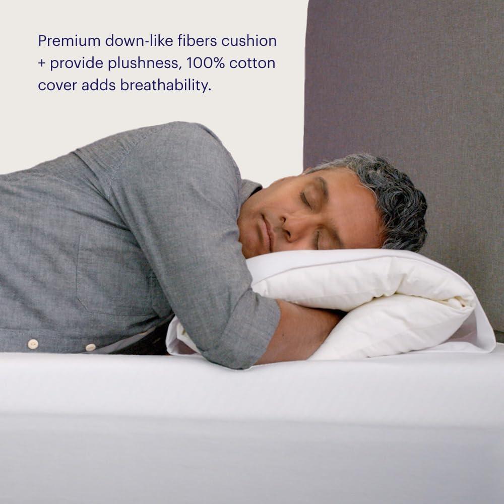 Purple Purple TwinCloud Pillow | Adjustable Support for Soft or Firm Support, Perfect Side Sleeper Pillow, White