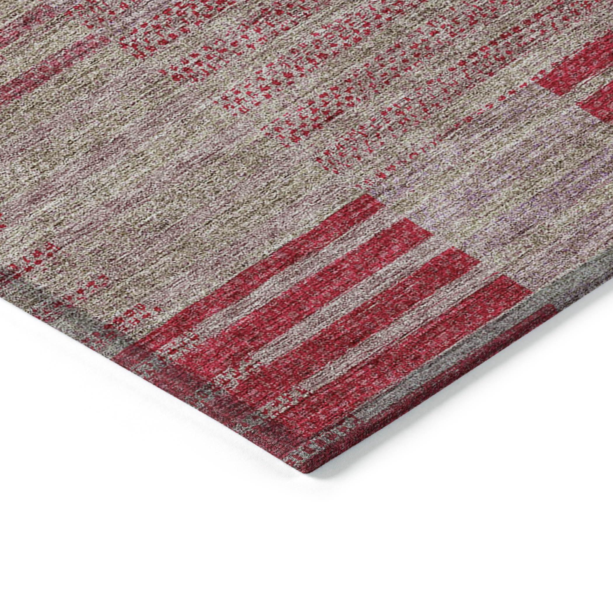 Addison Rugs Addison Rugs Chantille ACN954 Garnet 2'3" x 7'6" Indoor Outdoor Runner Rug, Machine Washable, Stain Resistant, Easy Clean, Non Shedding, Hallway, Laundry, Patio, Kitchen Rug
