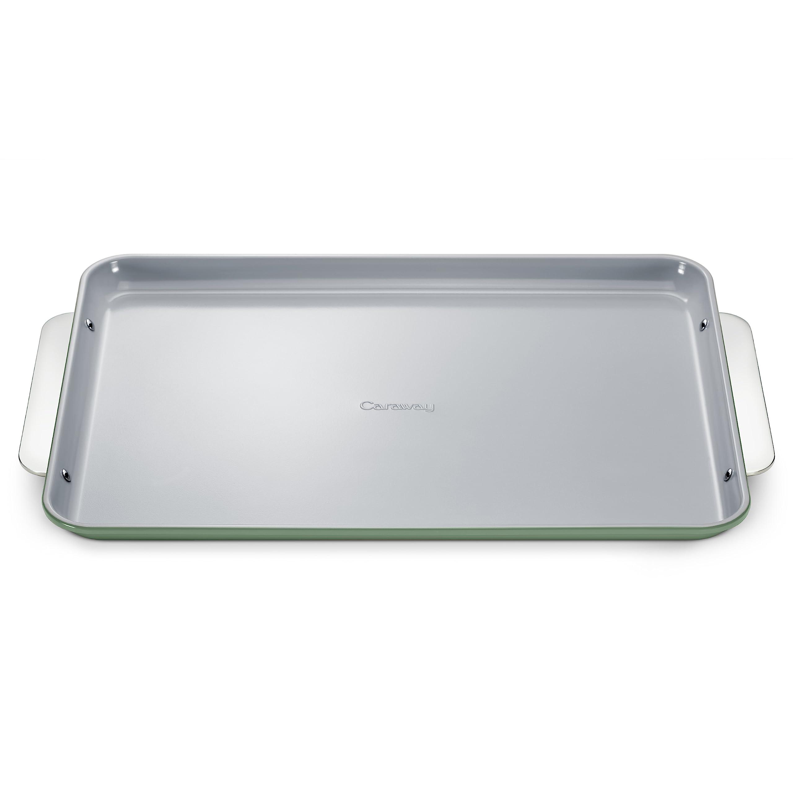 Caraway Caraway Non-Stick Ceramic Baking Sheet - Naturally Slick Ceramic Coating - Non-Toxic, PTFE & PFOA Free - Perfect for Baking, Roasting, and More - Large (18\" x 13\") - Sage