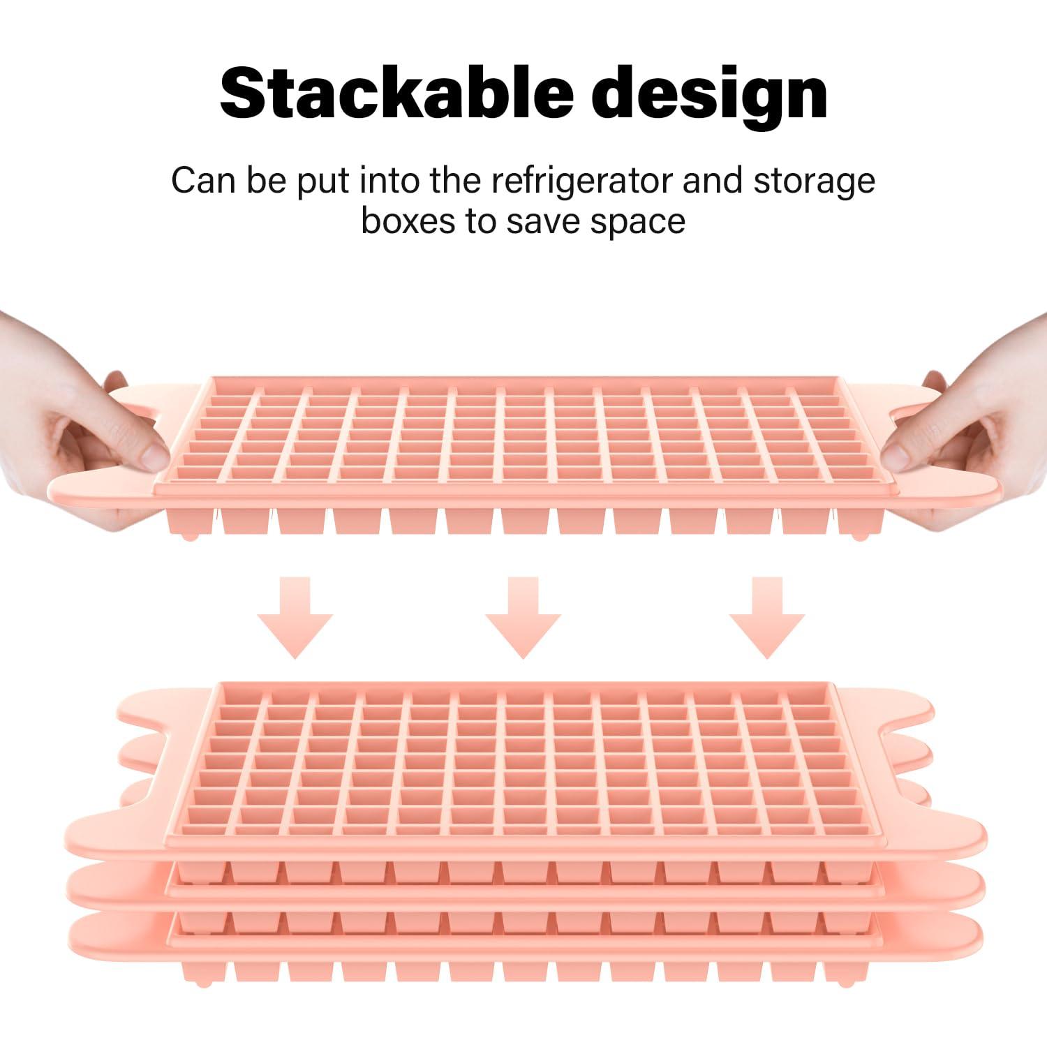 FDDBI Mini Ice Cube Tray for Freezer: FDDBI Small Ice Trays for Freezer with Bin - 1354PCS Easy Release Nugget Ice Tray - Crushed Ice Tray with Ice Container