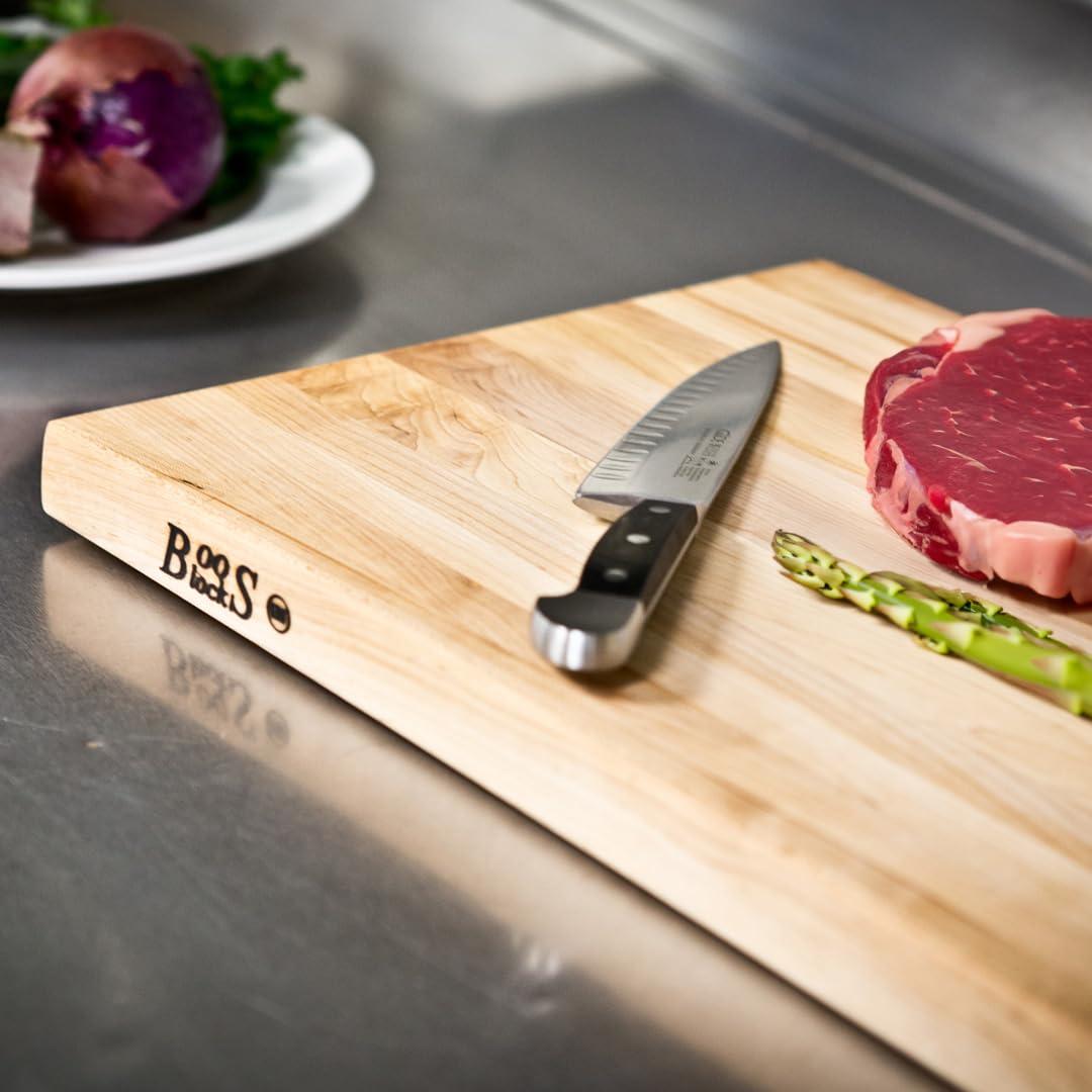 John Boos John Boos Block Large Reversible Wood Cutting Board, R-Board, 18\"x12\"x1.5\", Maple