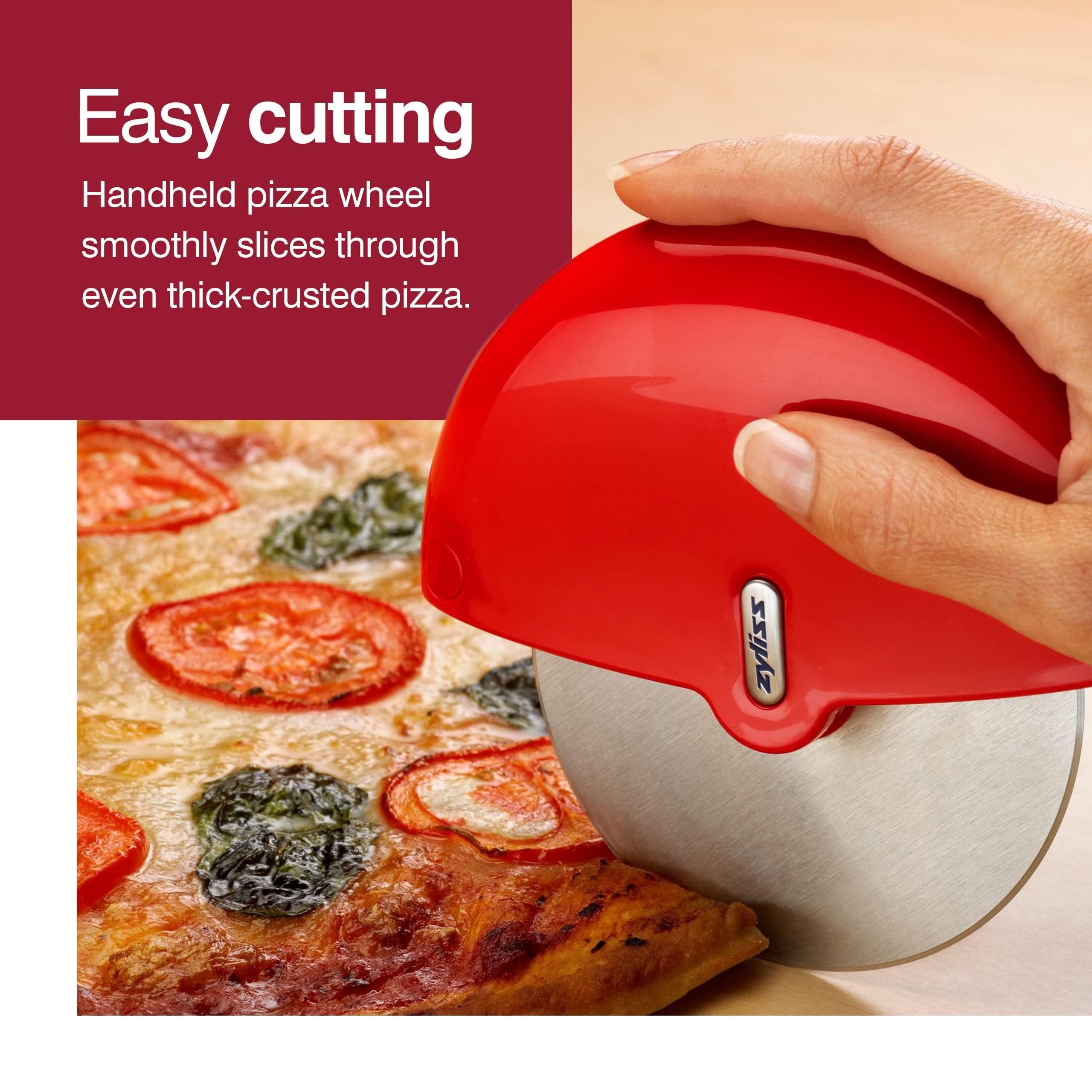 Zyliss Zyliss Pizza Wheel - Handheld Pizza Cutter with Removable Blade - Plastic Pizza Cutter with Stainless Steel Blade - Kitchen Tool and Gadget for Right- and Left-Handed Use - Dishwasher Safe