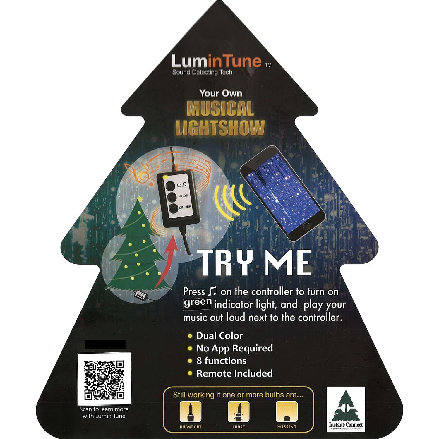 Christmas Time Christmas Time 6.5-Ft. Prelit Frosted Fir Snowy Artificial Christmas Tree with Dual Multi-Color & Warm White LED String Lights, Realistic PVC, Holiday Decor for Home and Office