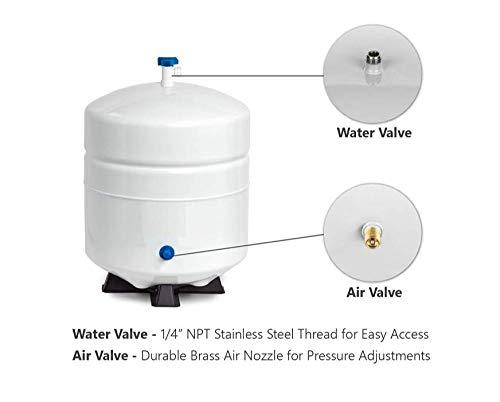 Oceanic Water Systems Reverse Osmosis Water Storage Pressure Tank 4.5 Gallon (3.2 Gal Capacity) Plus Tank Valve and 1/4\" Tubing by Oceanic Water Systems