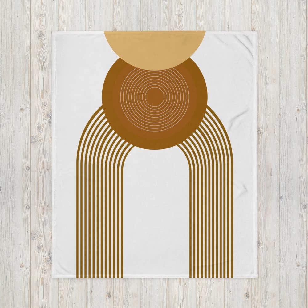 Generic Orange Geometric Throw Blanket