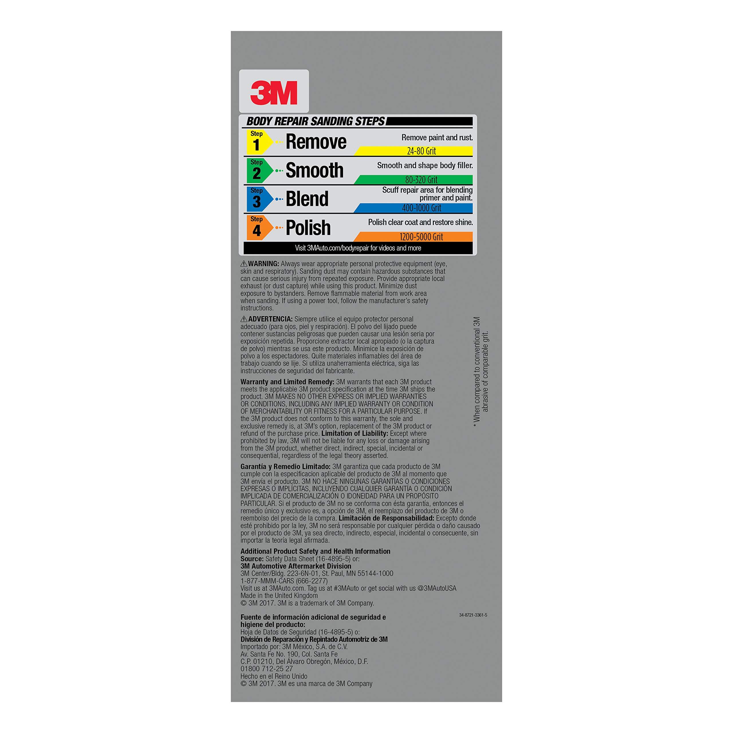 3M 3M Performance 3000 Grit Sandpaper, 3-2/3 in x 9 in, Polish Clear Coat and Paint, Restore Shine, Ideal for Detailed Finishing and Polishing, Very Fine Grade Abrasive for Refined Finishes (03064)