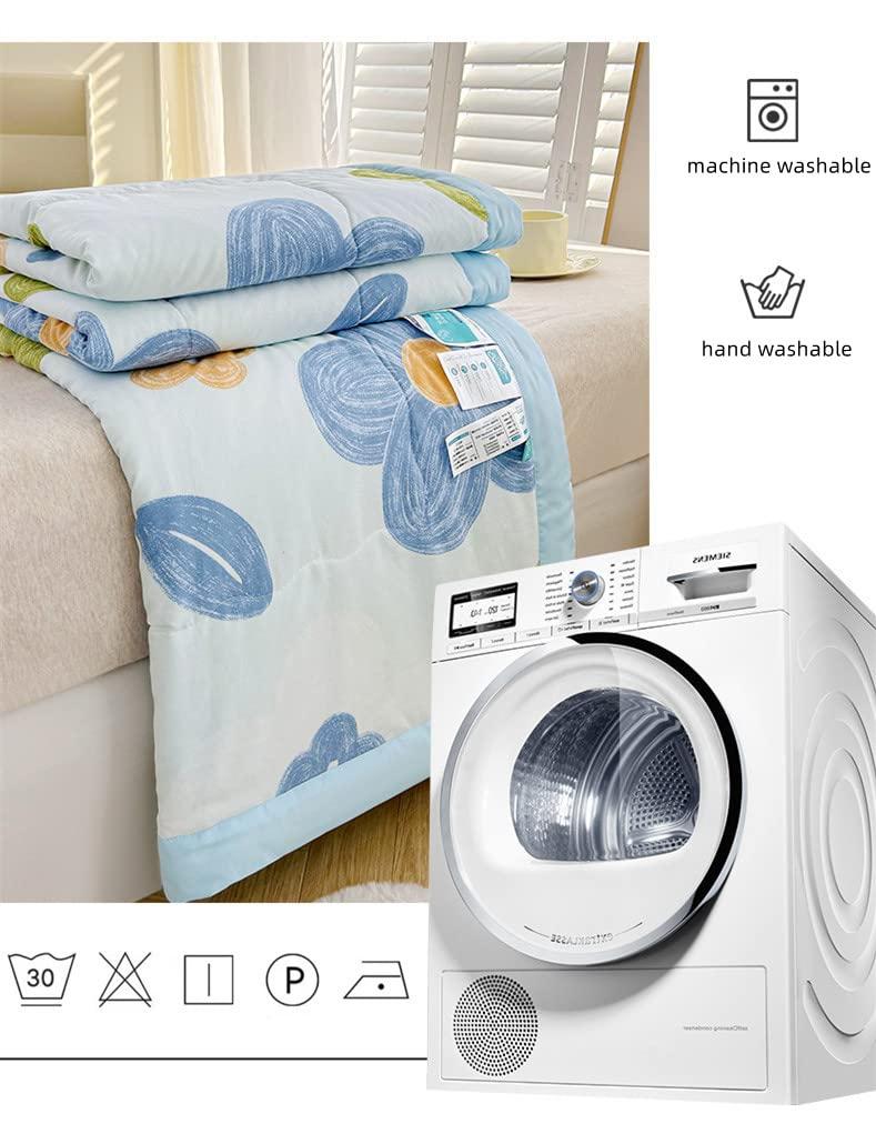 LUZBOSE LUZBOSE Ultra-light summer seam superfine fiber down quilt car blanket nap blanket summer cool quilt air conditioner quilt(150 * 200CM, A16)
