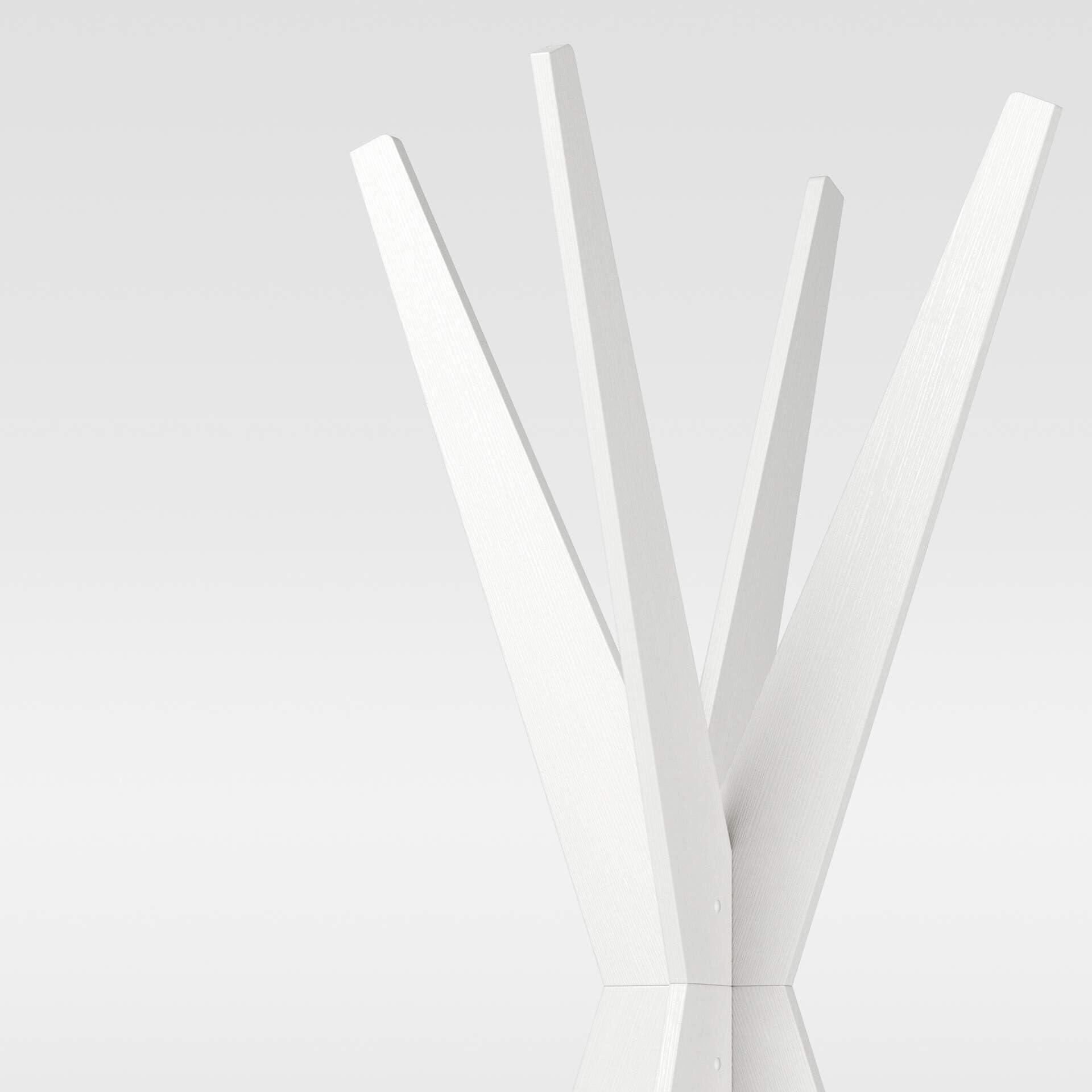 Mobili Fiver Mobili Fiver, Coat stand, Emma Ashwood White, 31.5" x 31.5" x 67.1 ", Melamine-finished, Coat Rack for Bedroom, Corridor, Entrance, Italian Furniture