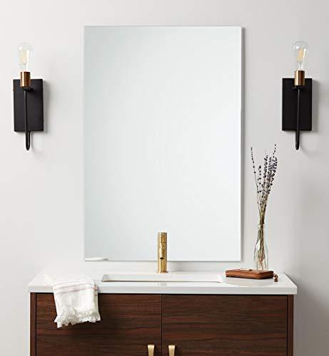 The Better Bevel Better Bevel Frameless Rectangle Mirror, 30\" x 40\" Bathroom Wall Mirror w/Pencil Polished Edge