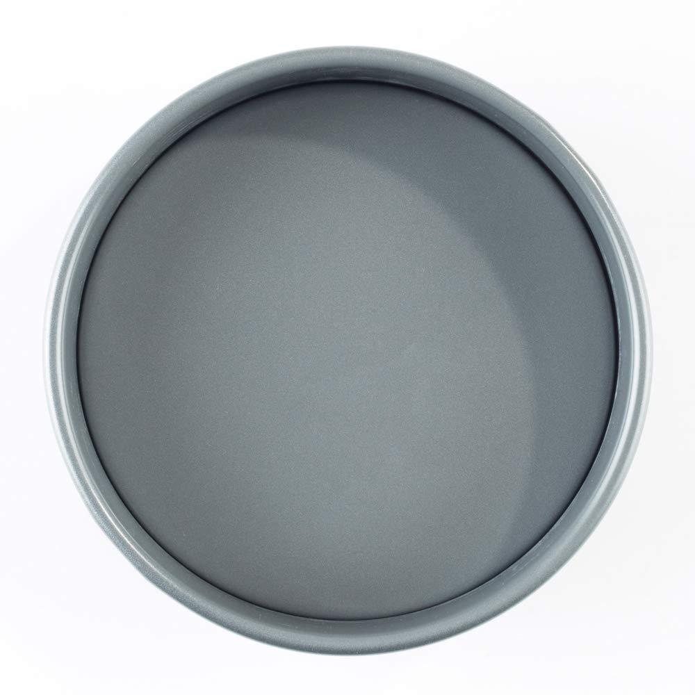 Prochef Prochef KB1067 8-inch Teflon Shallow Loose Base Cake Tin, Graphite, Grey, Medium