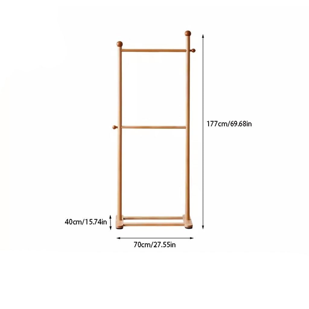 NASTYA NASTYA Coat Rack Freestanding Wooden Coat Rack Bedroom Simple Clothes Rack Floor-standing Vertical Clothes Storage Rack Free-Standing Hall Tree Stand (Size : B:70 * 40 * 177cm)