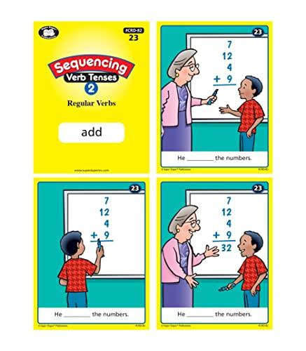 Super Duper Publications Super Duper Publications | Sequencing Regular and Irregular Verb Tenses Set 2 Fun Deck | Communication and Early Reader Skills Flash Cards | Educational Learning Materials for Children