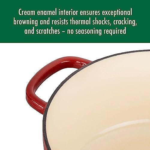 BALLARINI Ballarini Bellamonte Cast Iron Dutch Oven with Lid 4.25-qt, Serves 3-4, Pomodoro Red